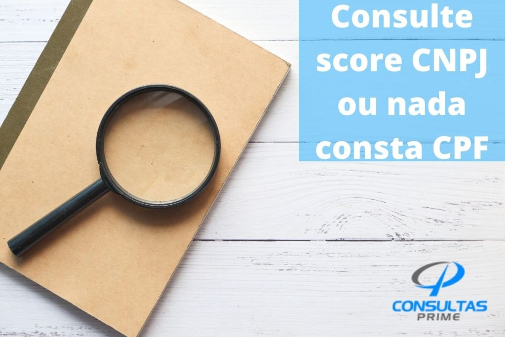 Quer consultar score CNPJ ou nada consta CPF?