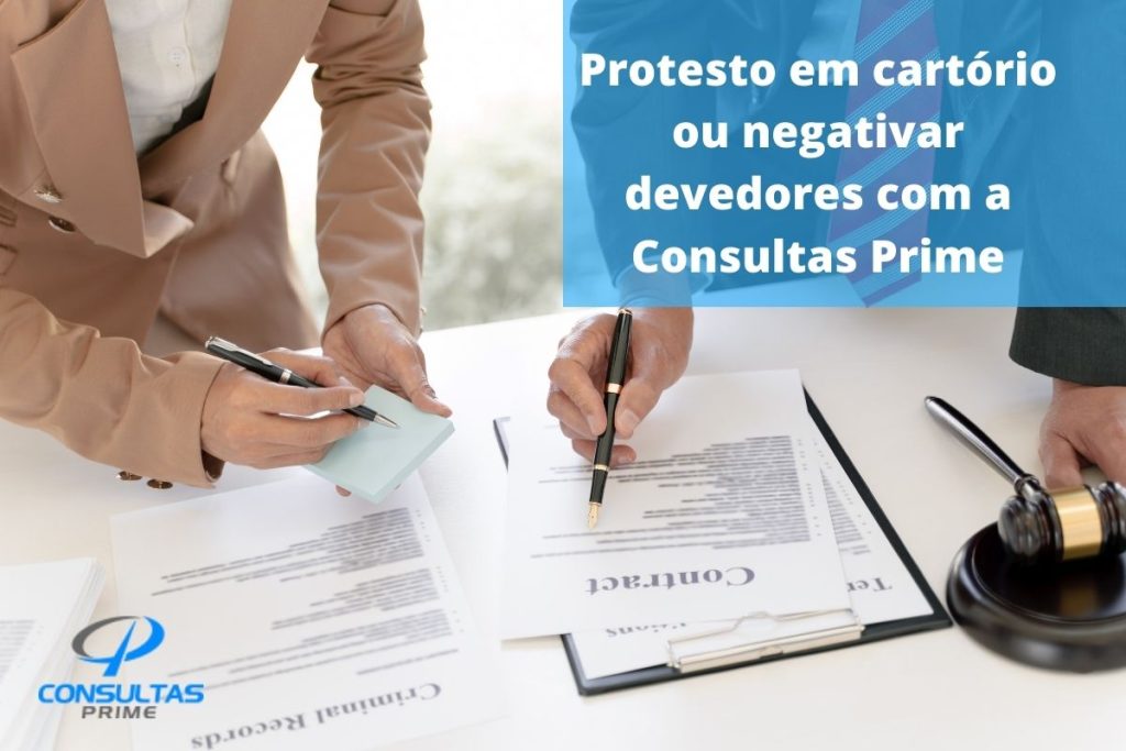 Protesto em cartório ou negativar devedores