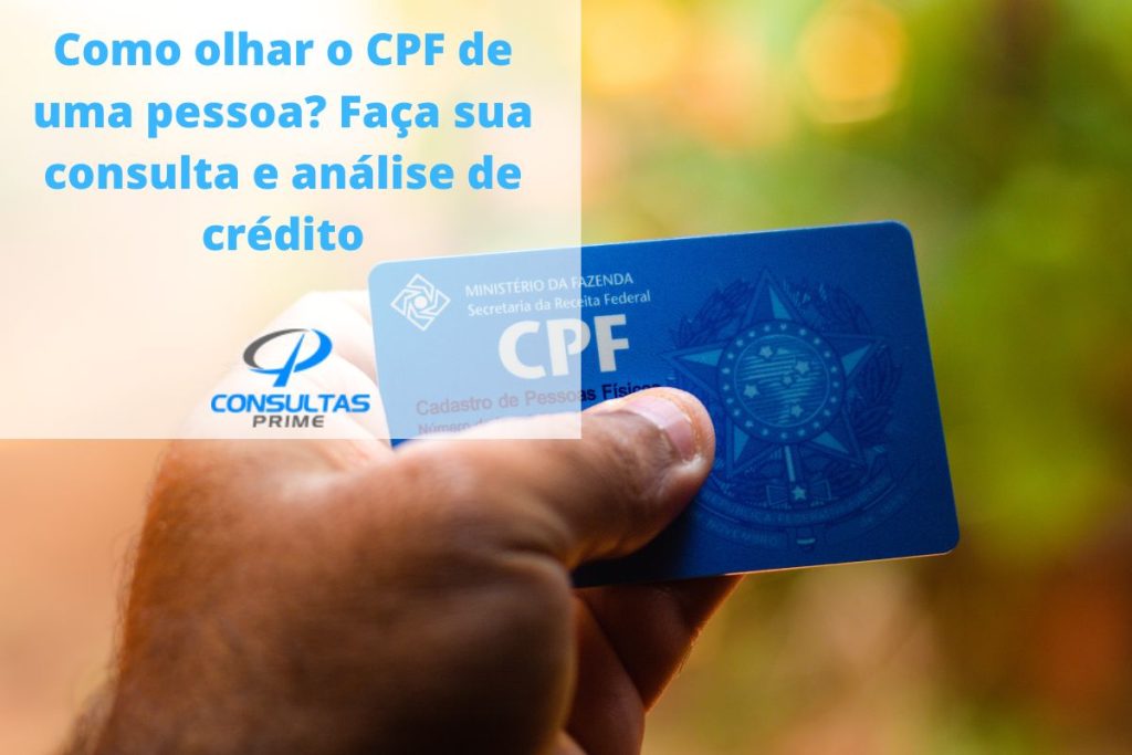 como consultar CPF de uma pessoa